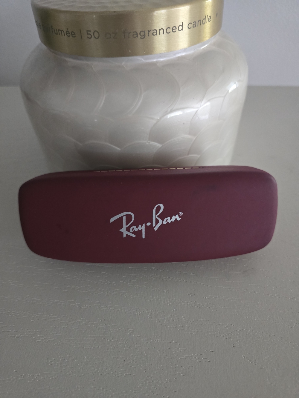 Ray-Ban Eyeglasses Hard Clamshell Case -  Burgundy